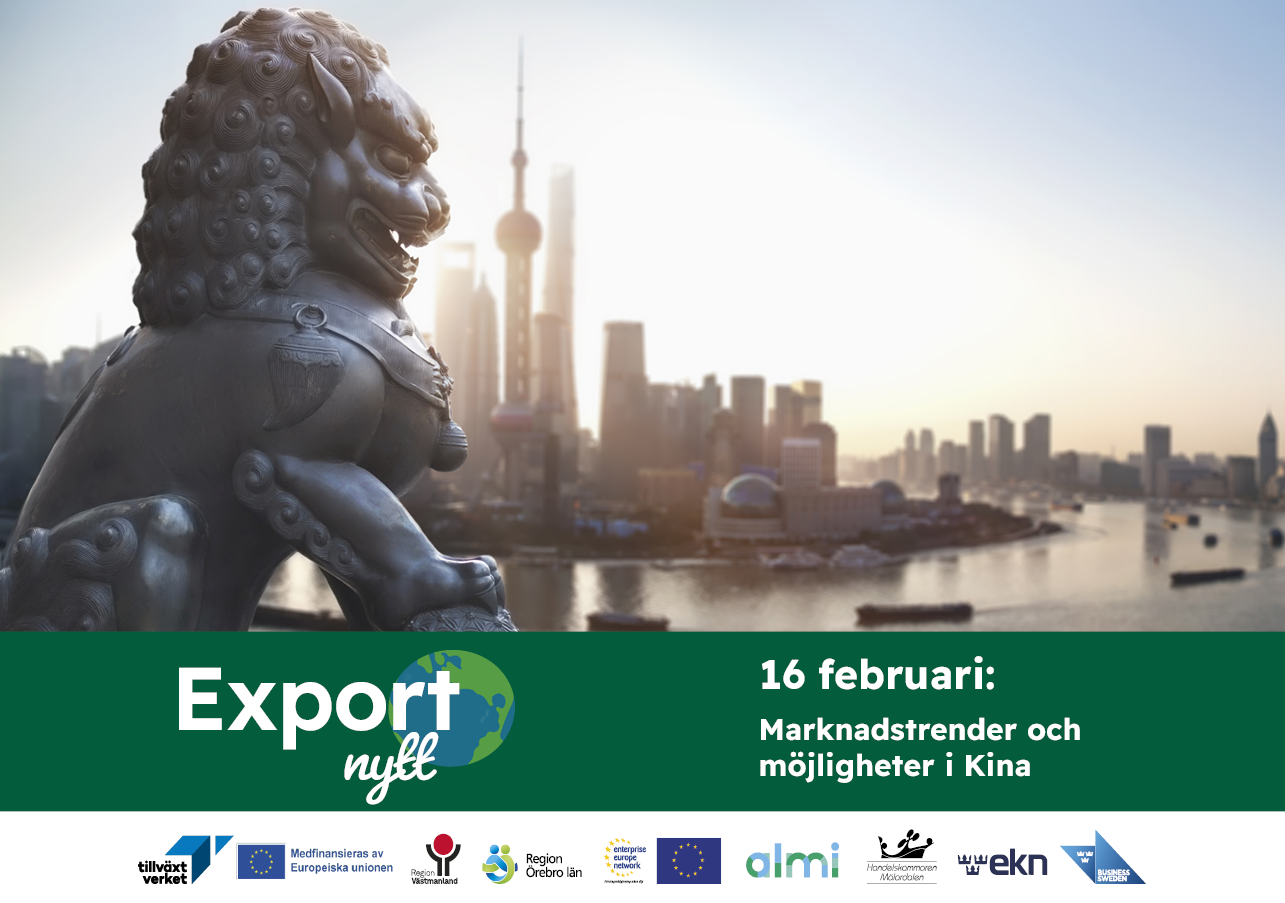 Exportnytt 16 februari 2024 om marknadsutsikter i Kina